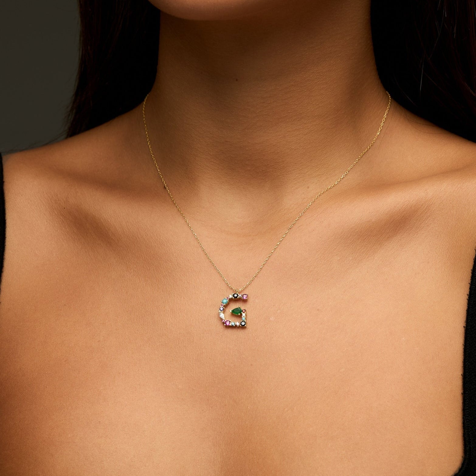 925 | Renkli Harf Kolye