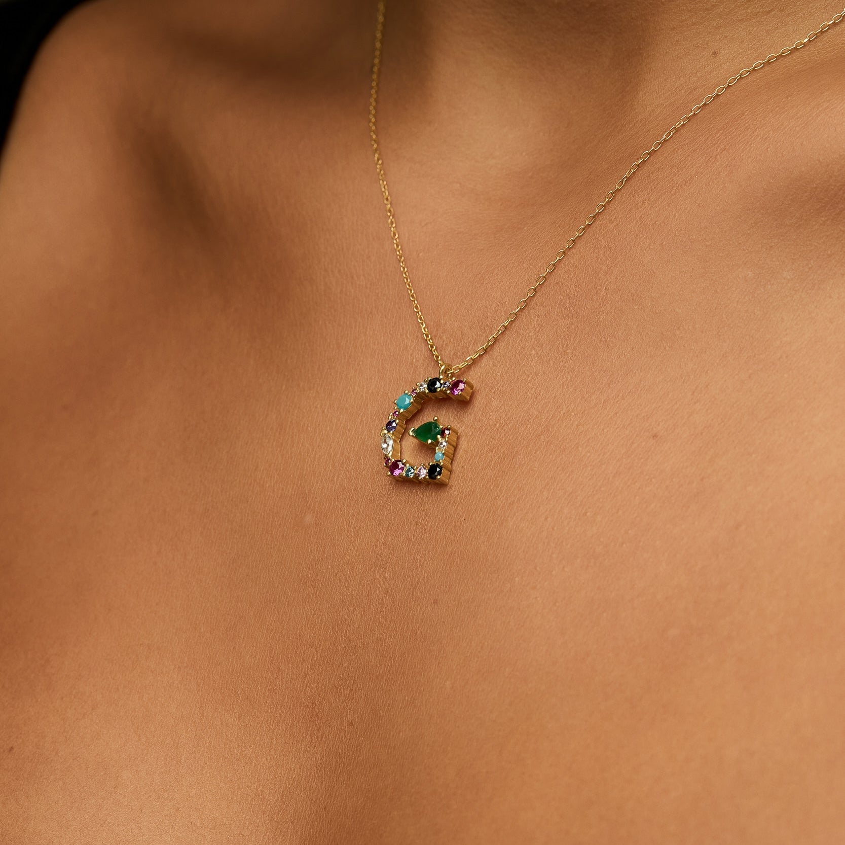 925 | Renkli Harf Kolye