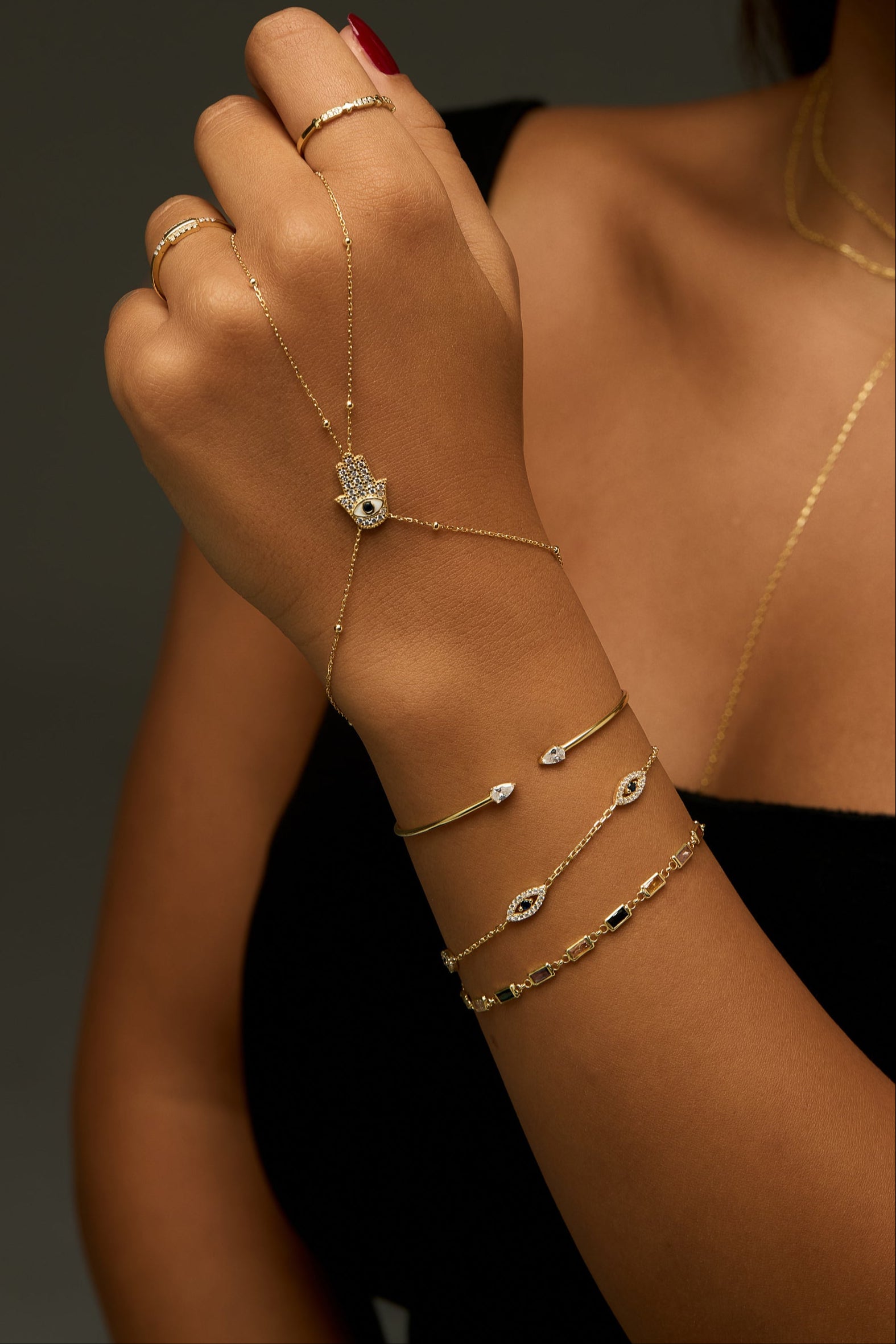 925 | Taşlı Hamsa Şahmeran