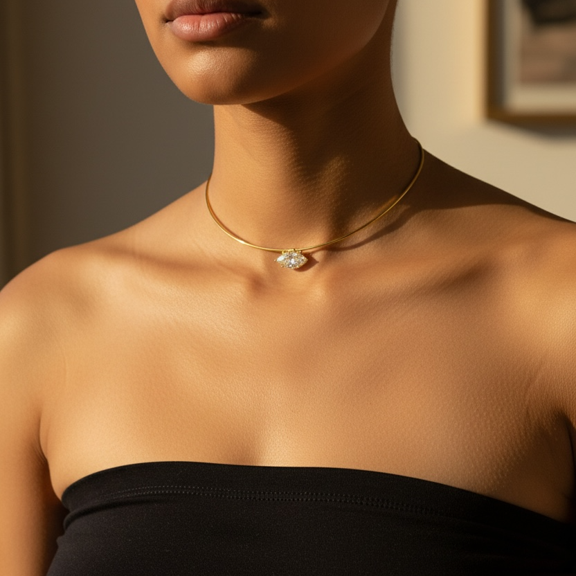 925 |   Markiz Kesim Choker Kolye